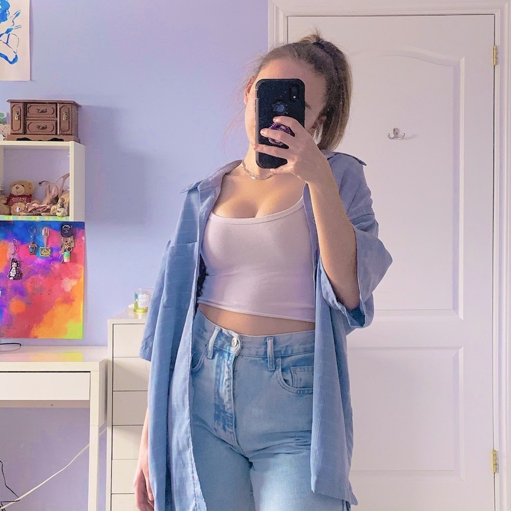 💙BLUE COLLAR TOP💙